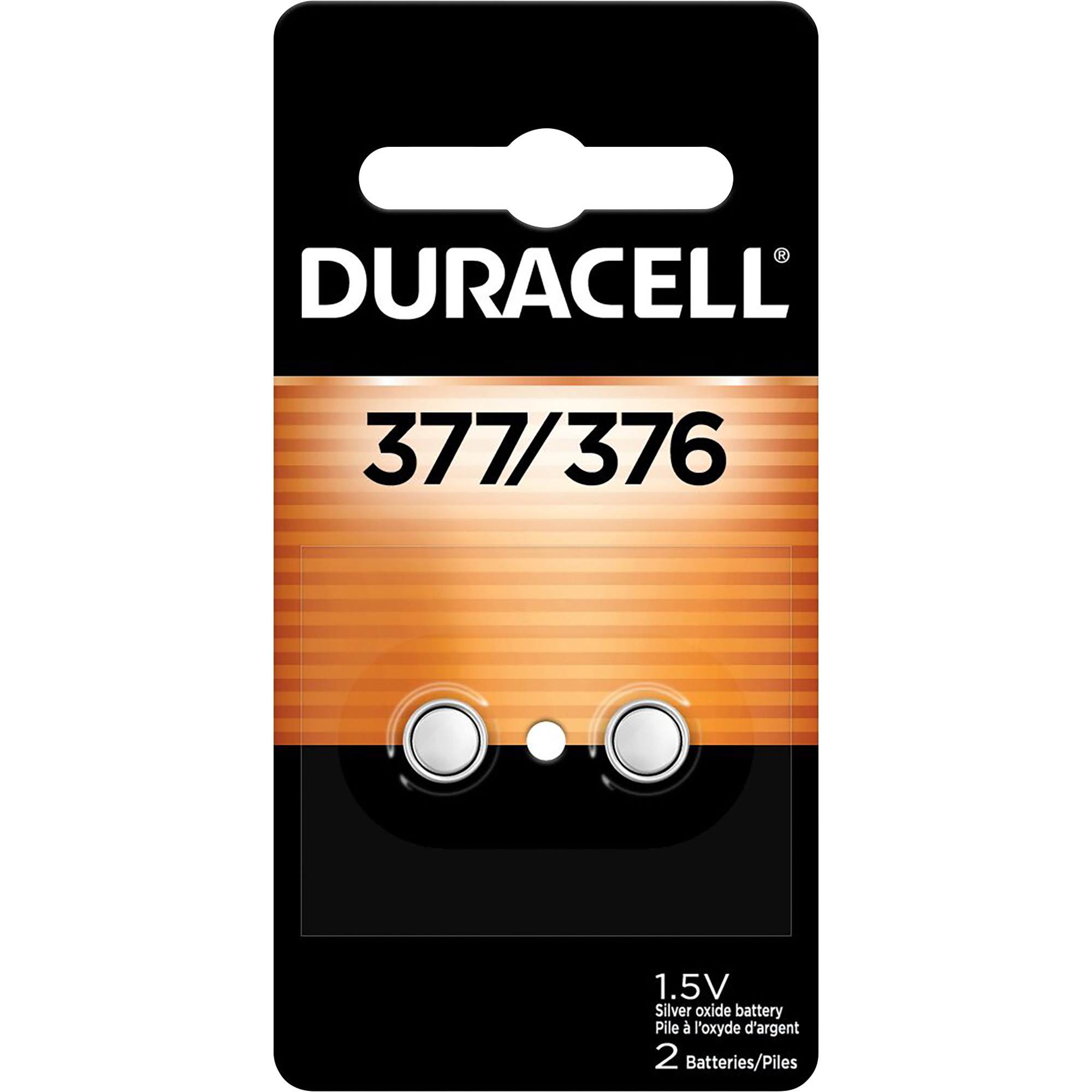 Duracell 377 Silver Oxide Button Batteries, 2-Pk.
